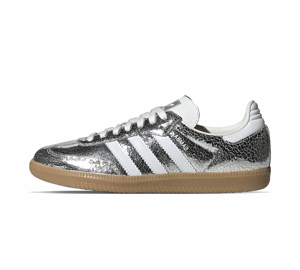 Adidas Samba OG - Couro Prateado