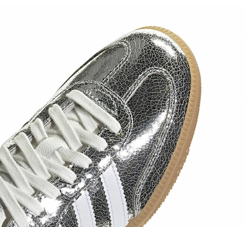 Adidas Samba OG - Couro Prateado