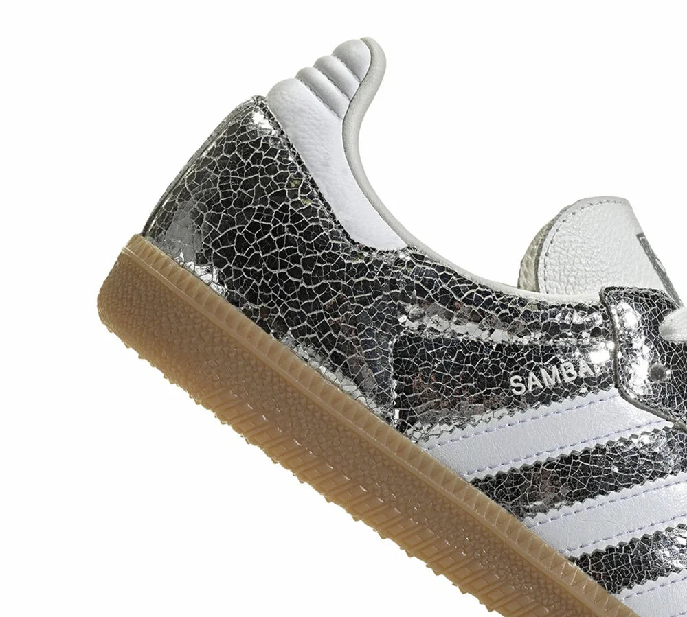Adidas Samba OG - Couro Prateado