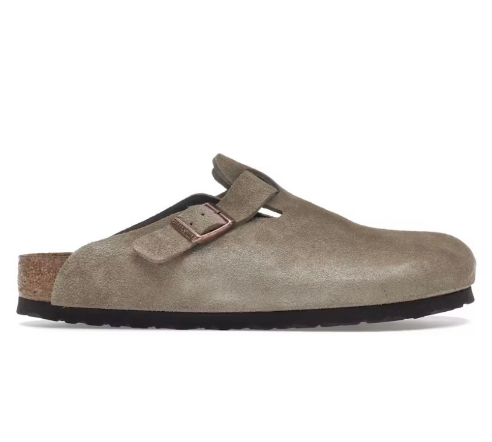 Birkenstock Boston Soft Footbed Suede Taupe