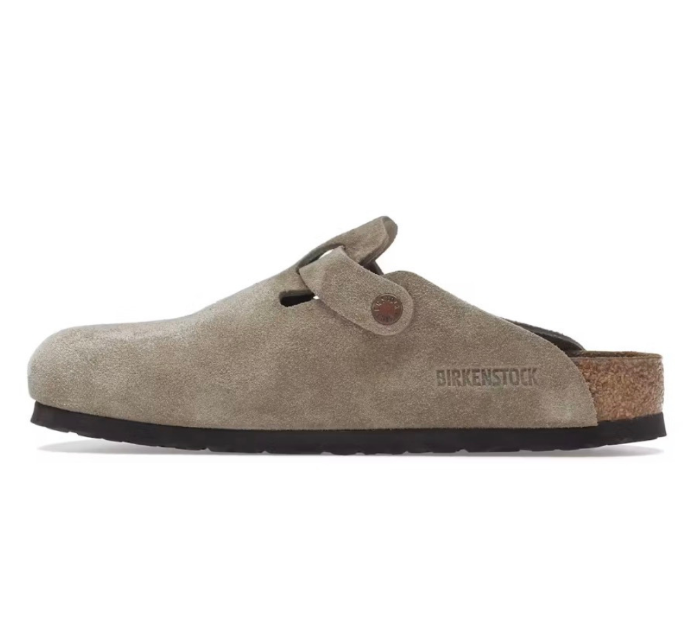 Birkenstock Boston Soft Footbed Suede Taupe
