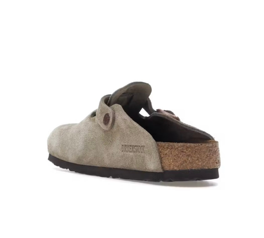 Birkenstock Boston Soft Footbed Suede Taupe