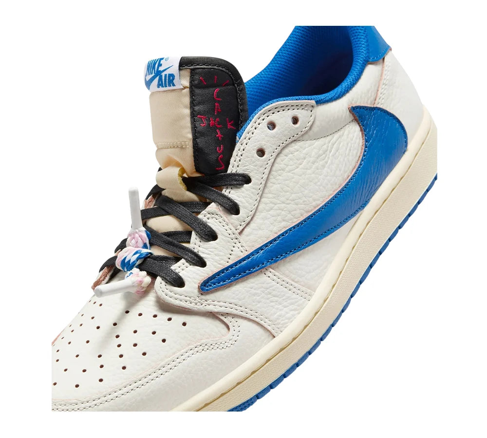 Jordan 1 Retro Low OG SP Fragment x Travis Scott Sail Military Blue