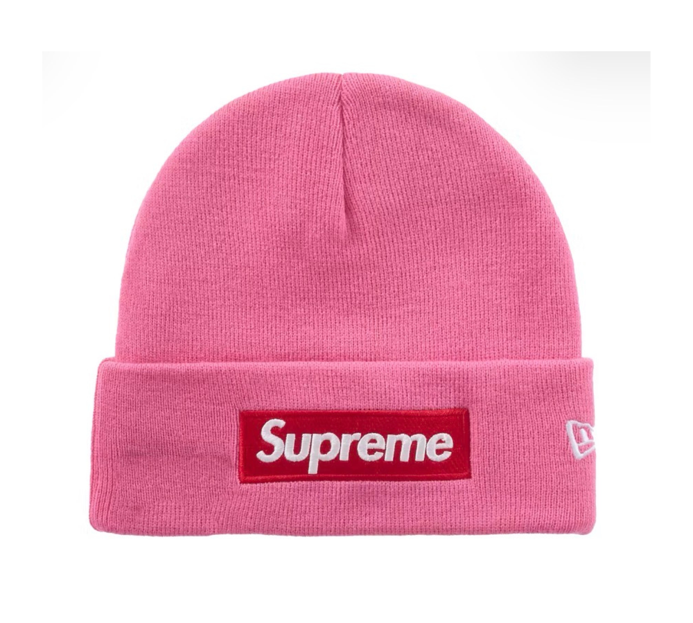 Supreme New Era Box Logo Beanie (FW25) Magenta