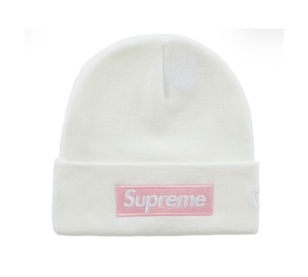 Supreme New Era Box Logo Beanie (FW25) White