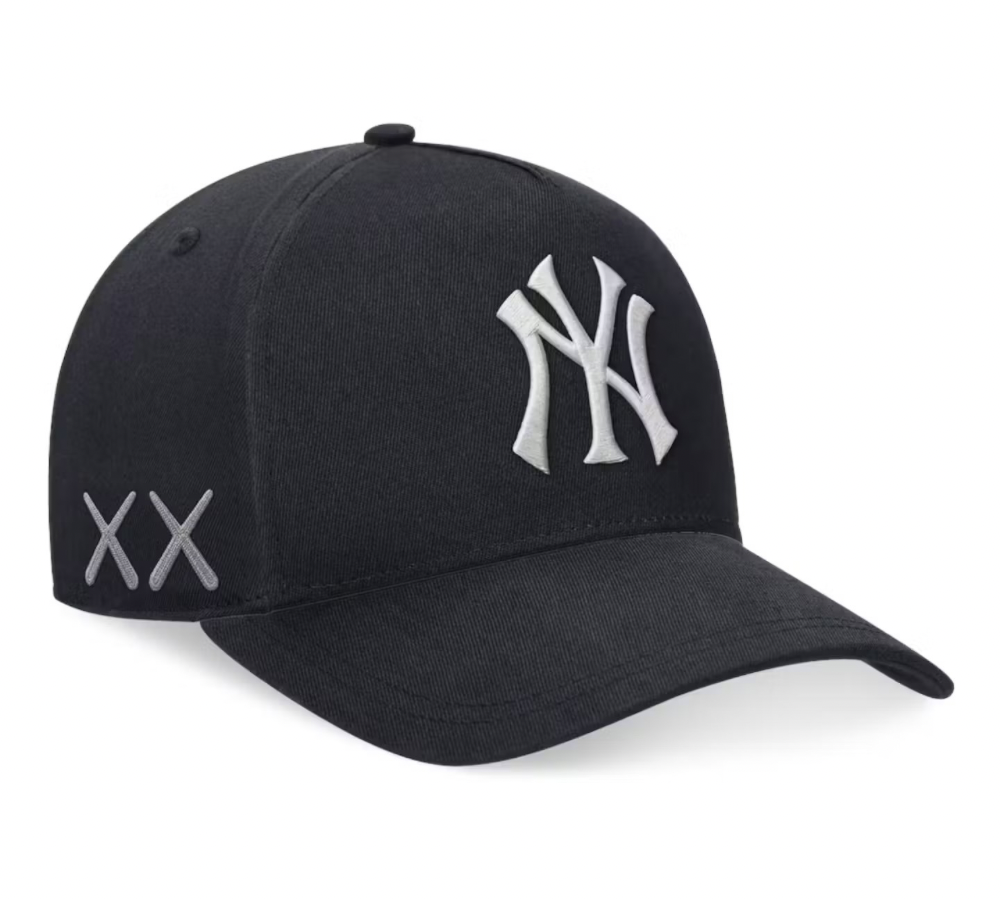 KAWS Nike Club Structured AFRAME New York Yankees Cap Black