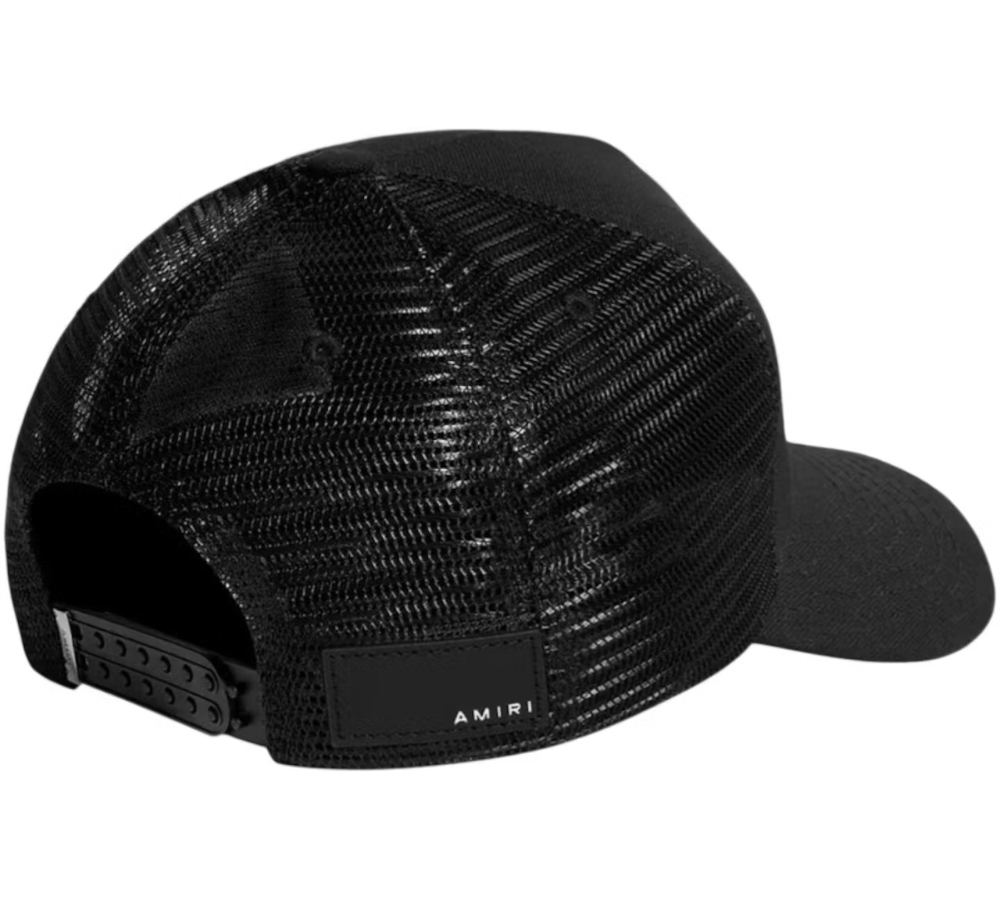 AMIRI Core Logo Trucker - Cap Black/Dusty Blue